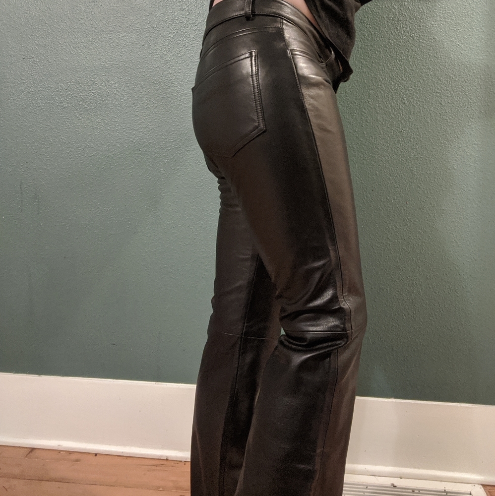**LAST CHANCE**Genuine Leather Low Rise Pants Ezza